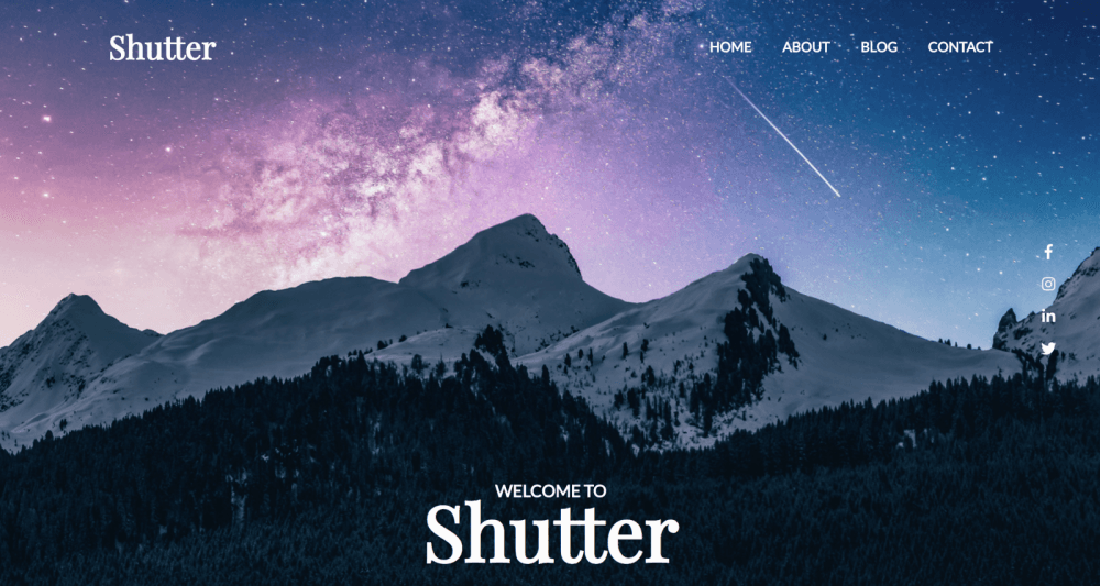 Screenshot of 'Shutter' Project
